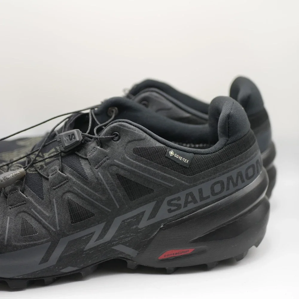 Salomon Speedcross 6 GTX Mens Black Phantom Trail Running Shoes 417386 Size 11